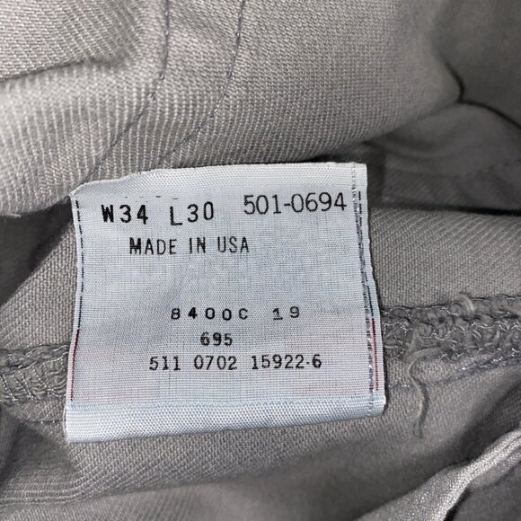 VTG Levis 501 Men’s 34x30(34x31.5) Light Wash Straight Leg Button Fly USA Y2K - Picture 7 of 11